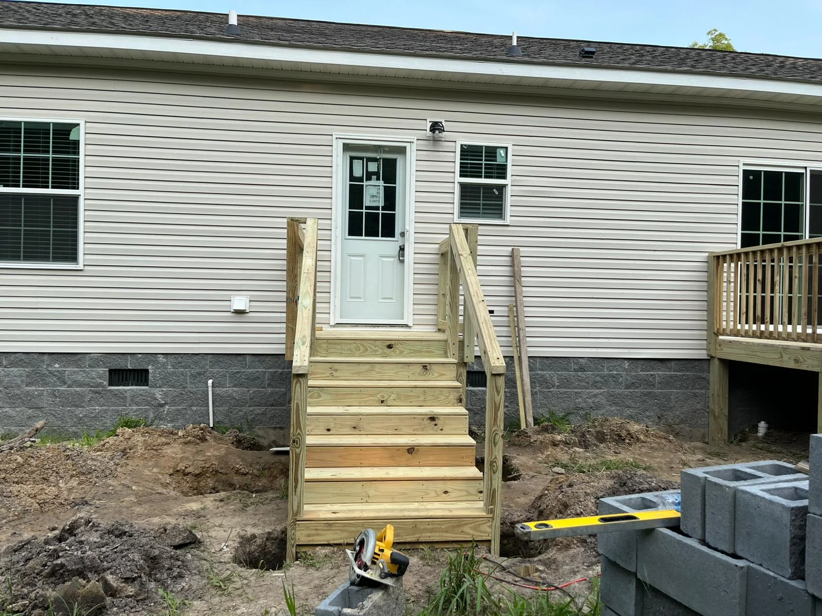 Pressure-Treated Entry Decks with Straight-Out Staircases - Image 6